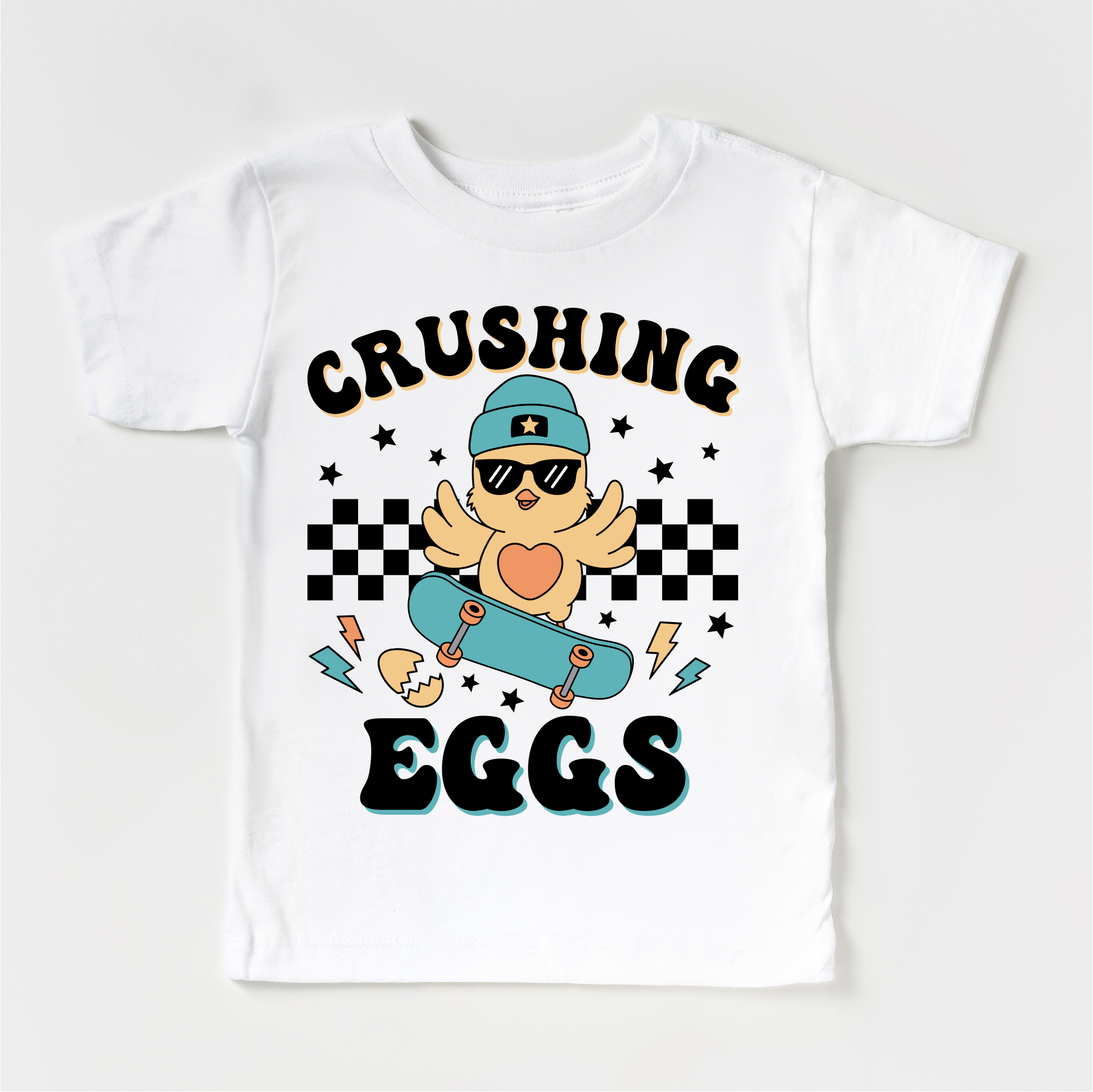 Crushing Eggs Easter Shirt - Girls Skater Eater Tee