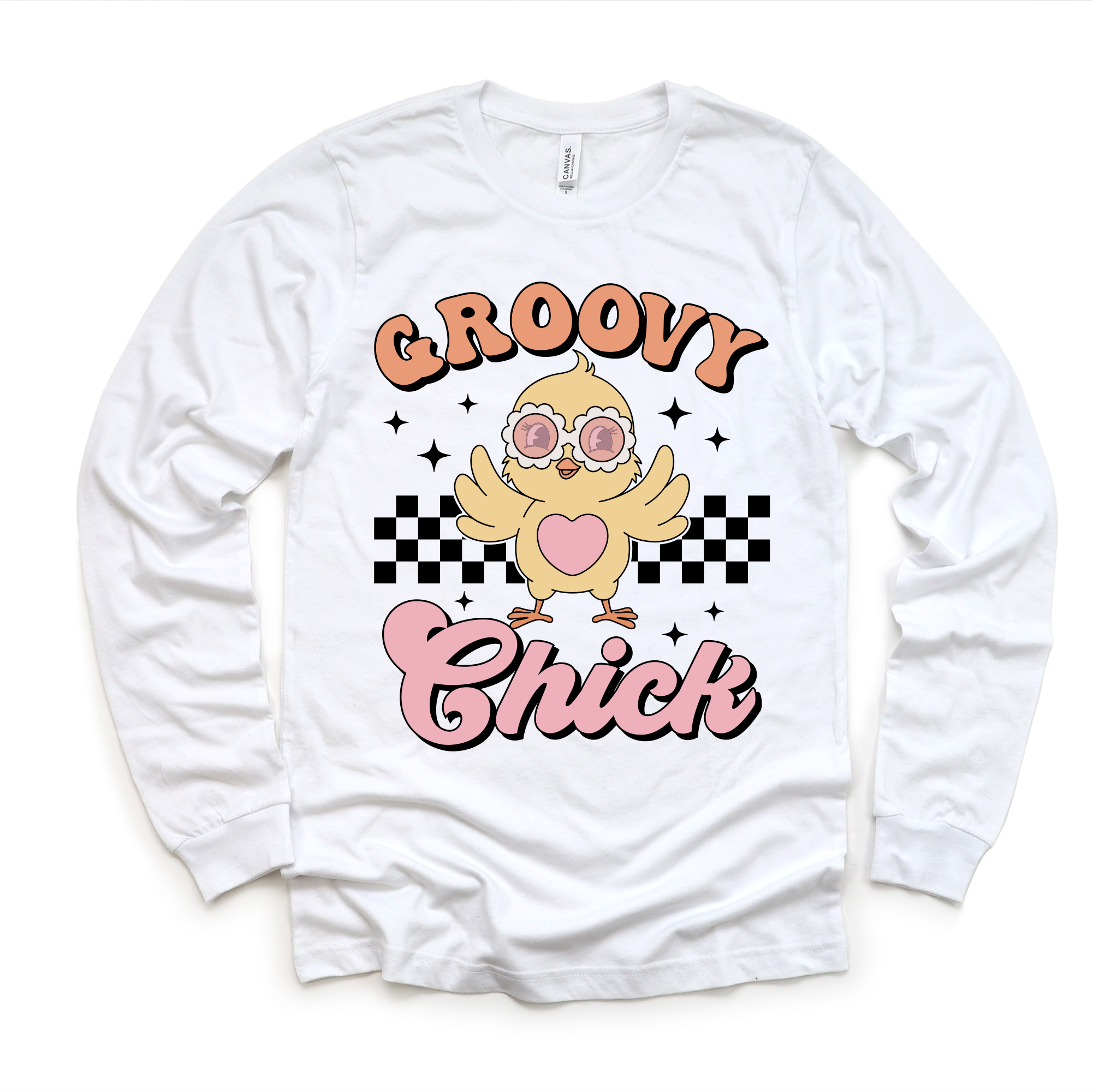 Groovy Chick Easter Shirt - Girls Retro Easter Tee