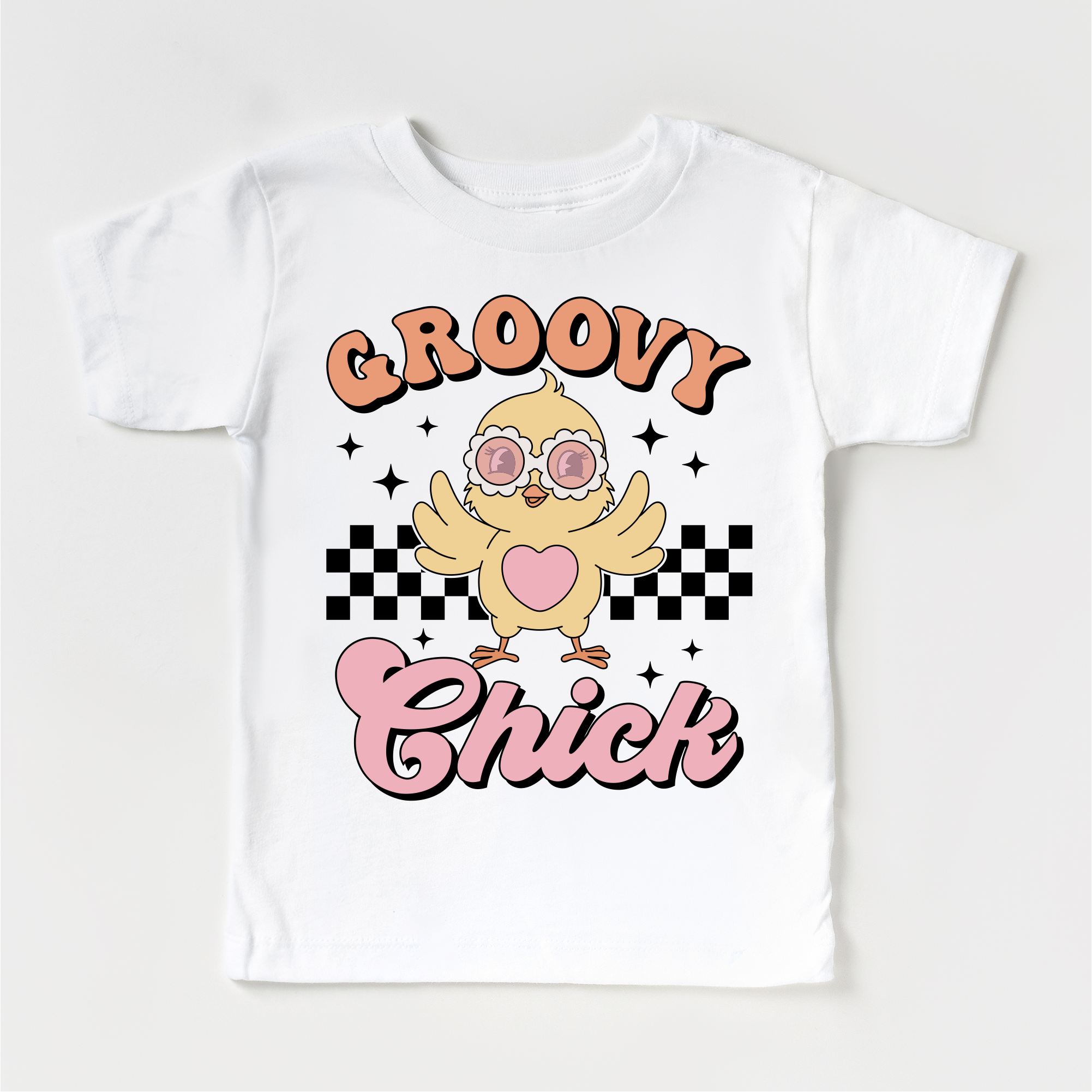 Groovy Chick Easter Shirt - Girls Retro Easter Tee