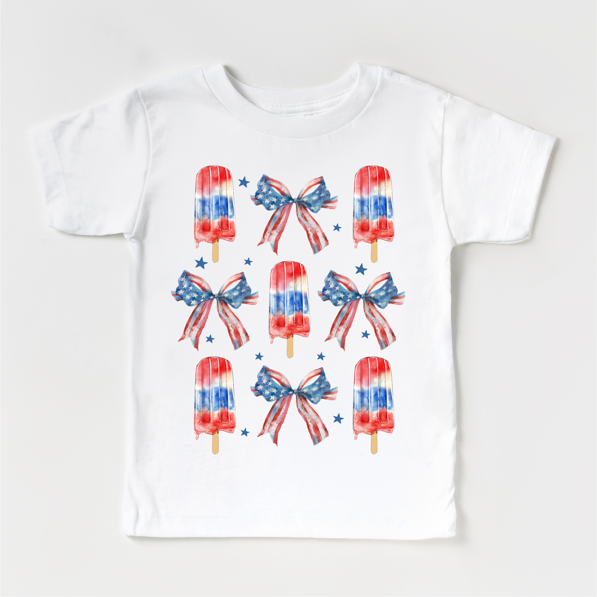 Ice Cream And Bows July 4th  Shirt - Independence Day Tee