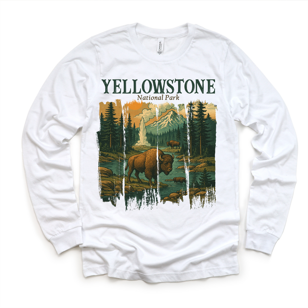 Yellowstone Natural Park Shirt - Adventure Buffalo Tee