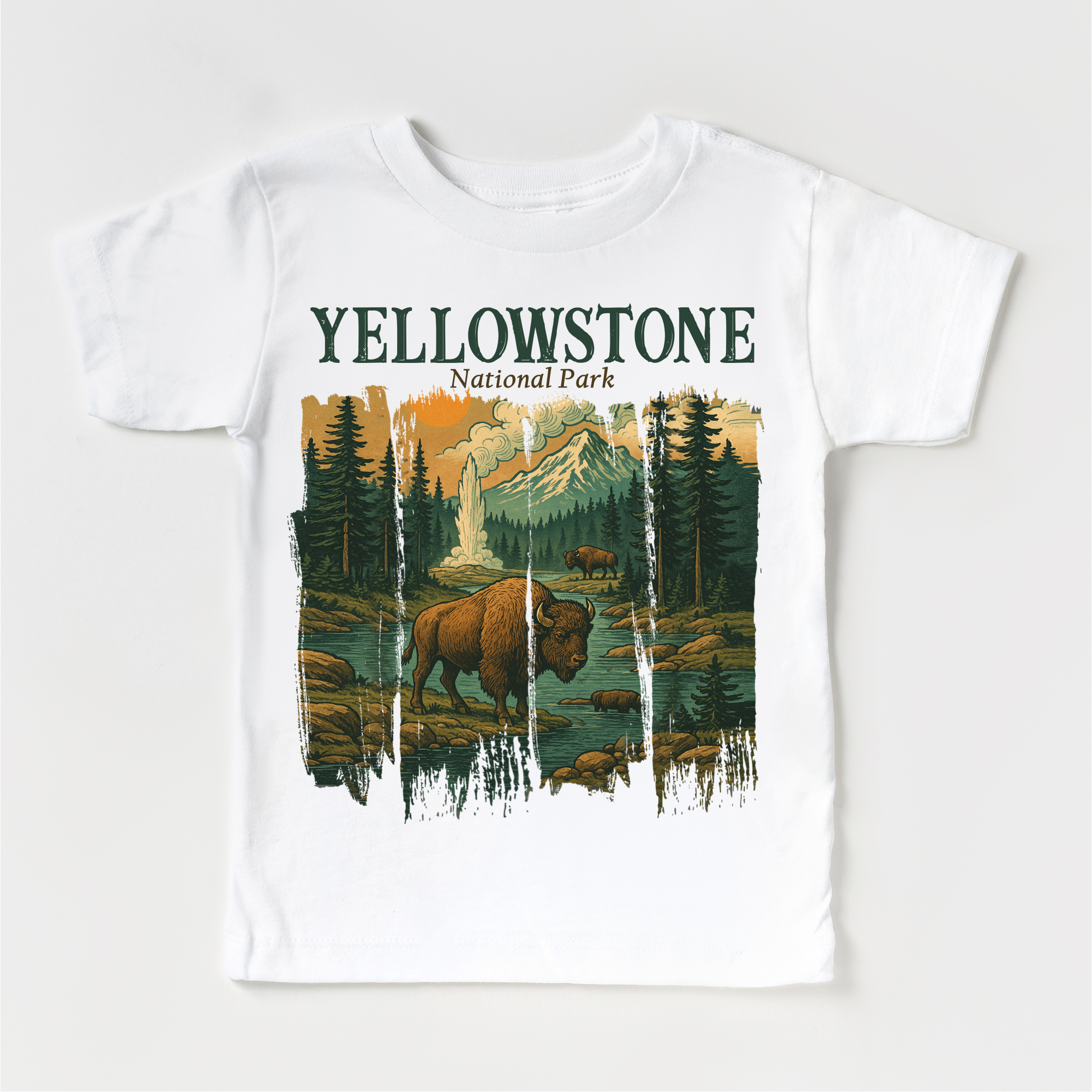 Yellowstone Natural Park Shirt - Adventure Buffalo Tee