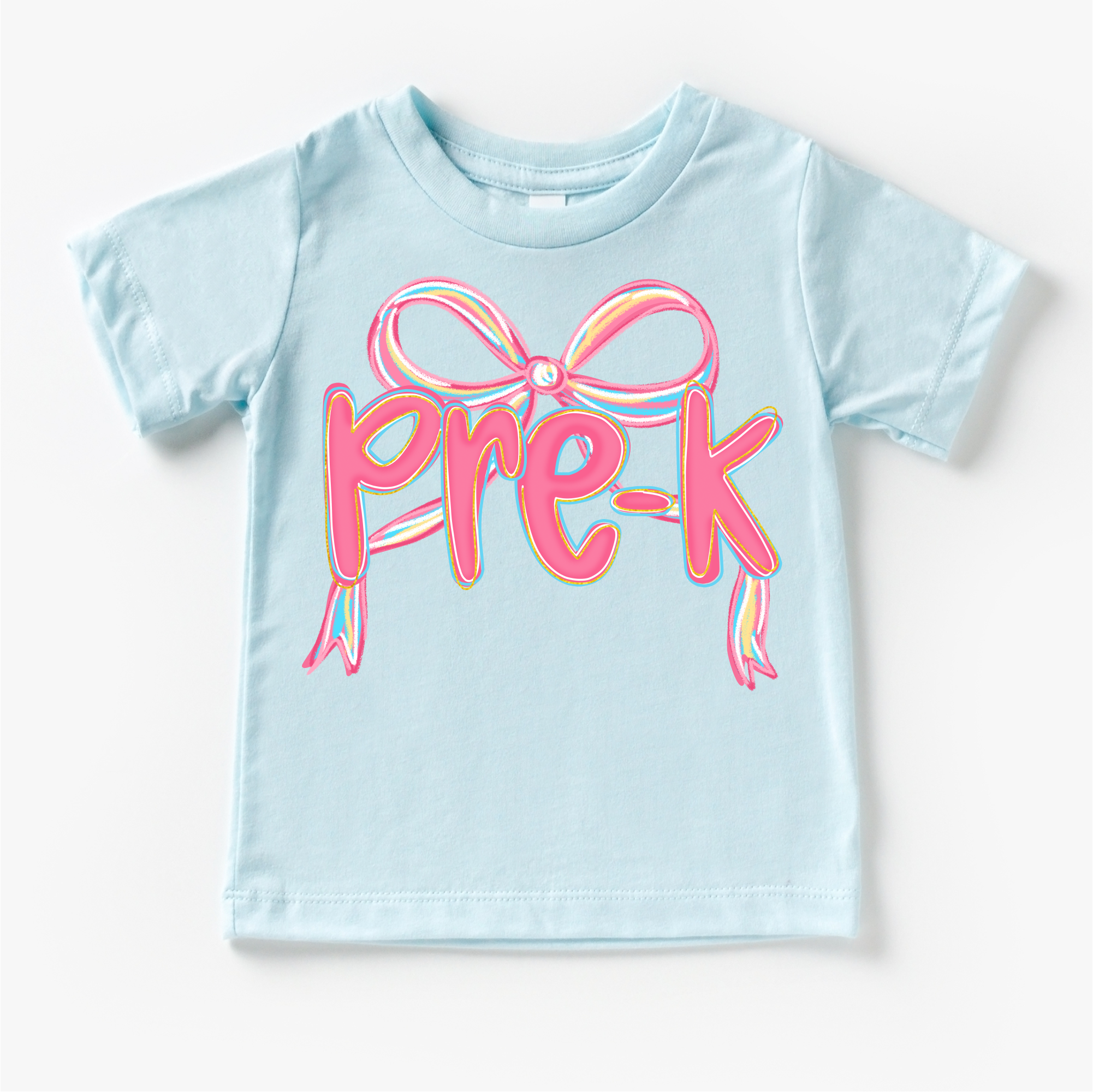 Girls Pre-K Bow Back To School Shirt - First Day Of School Tee