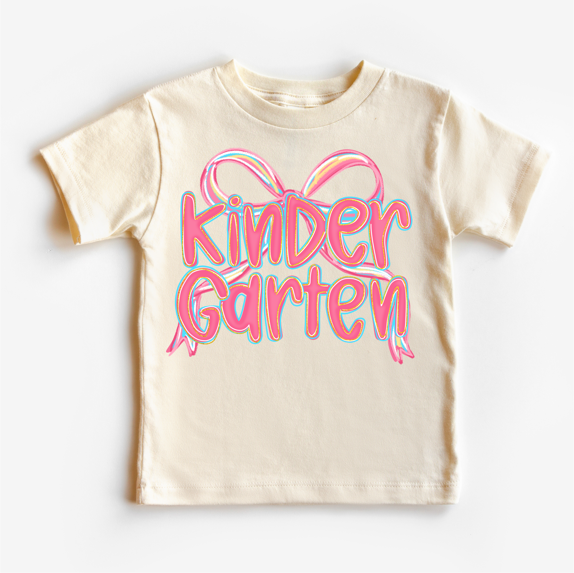 Girls Kindergarten Bow Back To School Shirt - First Day Of School Tee