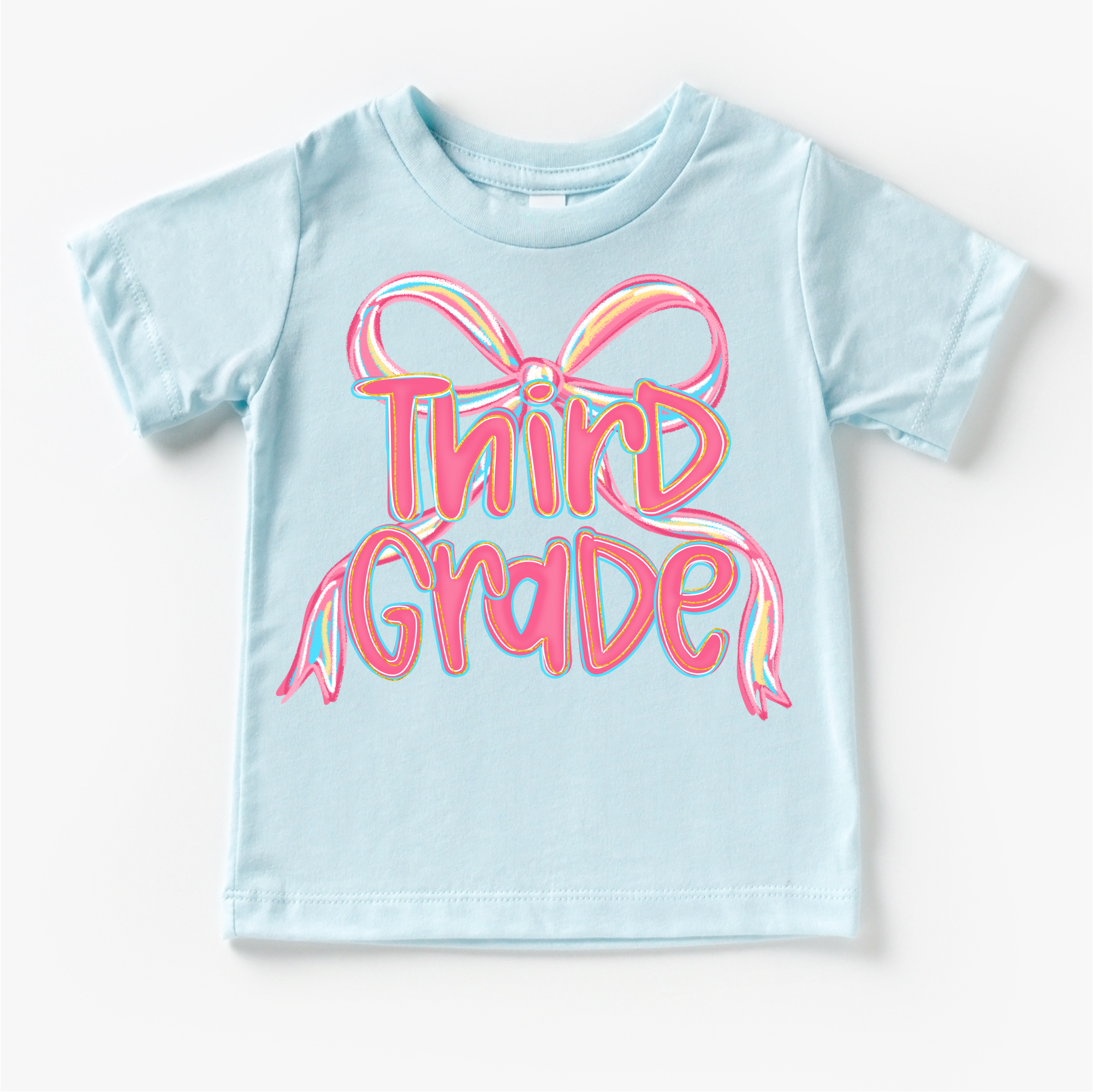 Girls 3rd Grade Bow Back To School Shirt - First Day Of School Tee