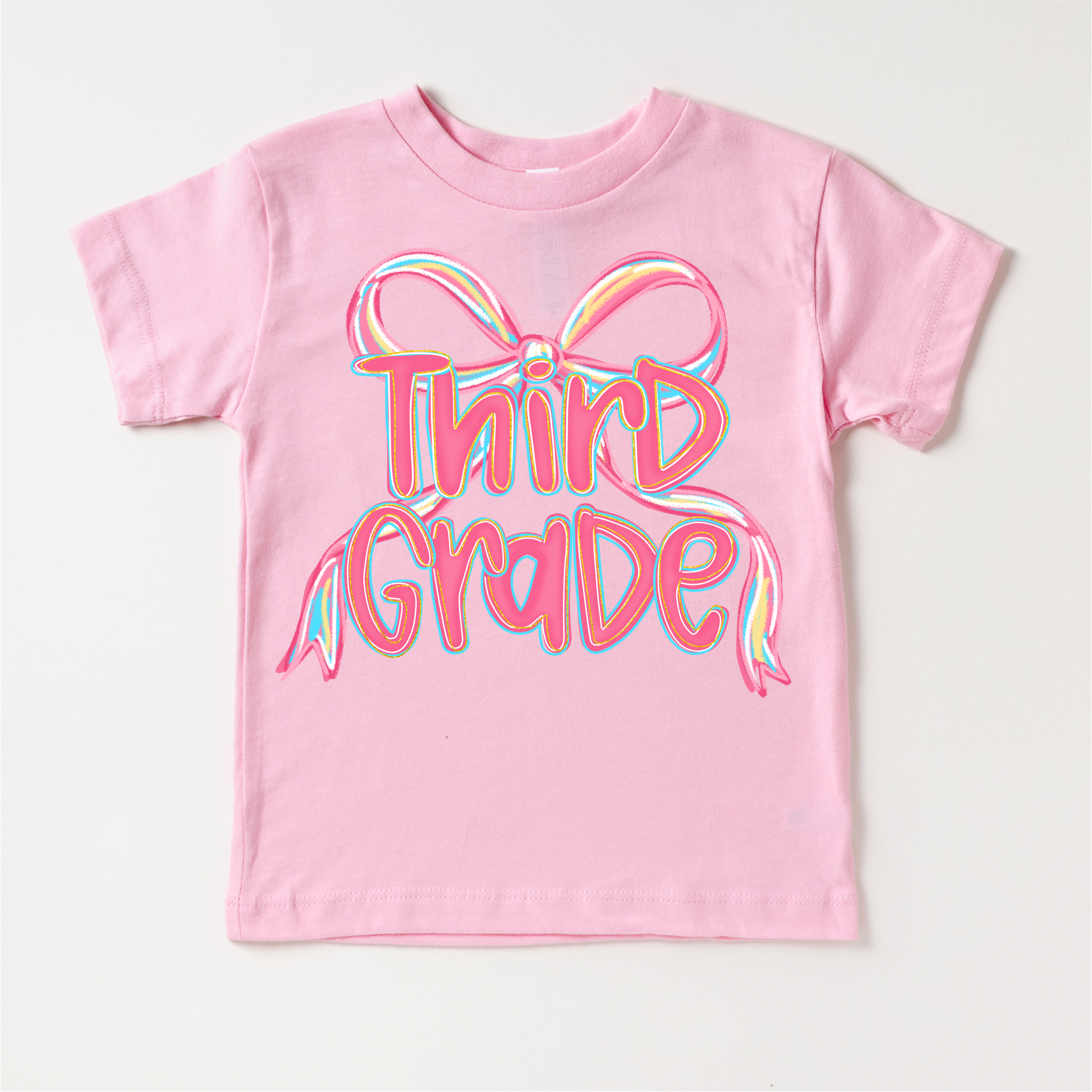 Girls 3rd Grade Bow Back To School Shirt - First Day Of School Tee