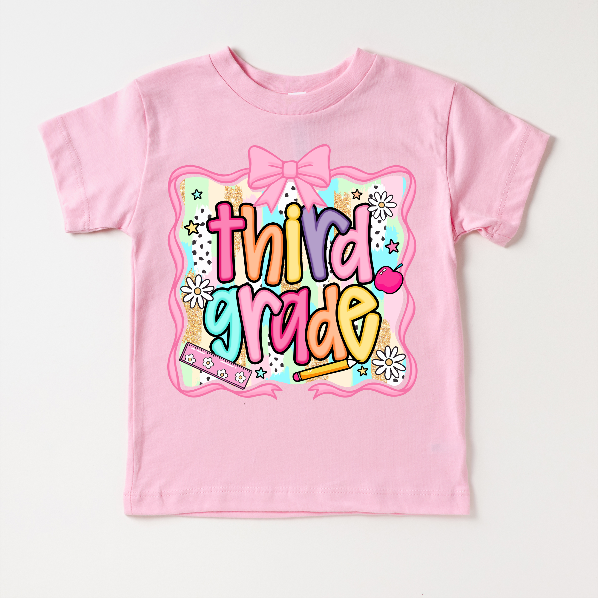 Girls Third Grade School Shirt - Back To School Tee