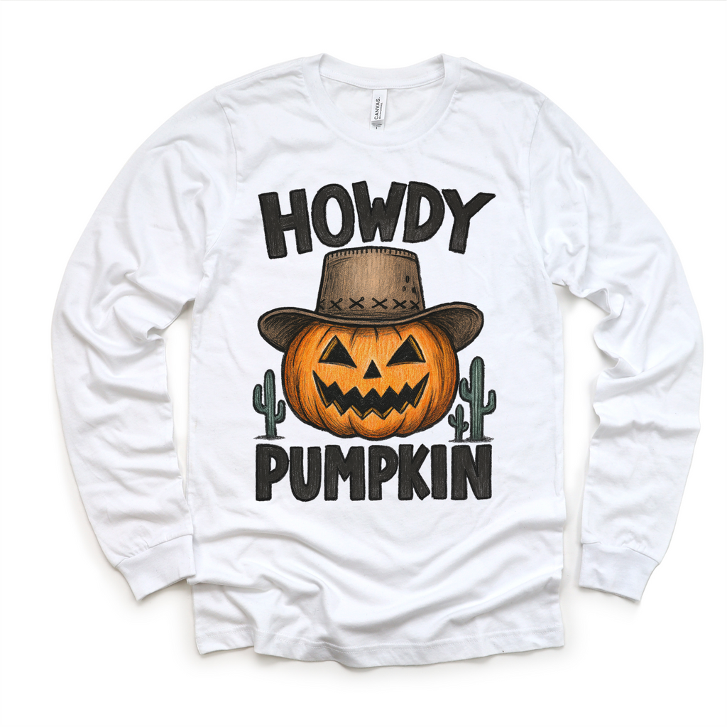Howdy Pumpkin Western Halloween Shirt - Halloween Tee