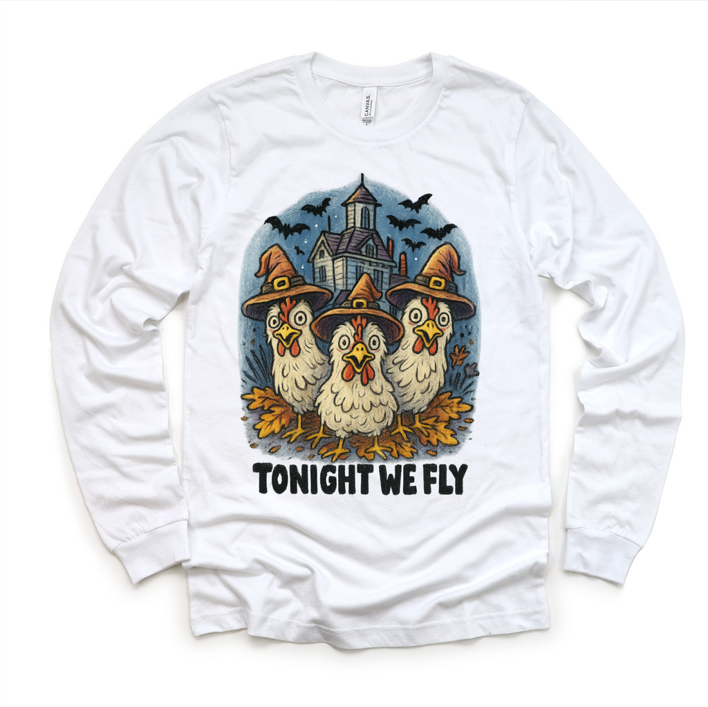 Tonight We Fly Chicken Witch Halloween Shirt - Halloween Tee