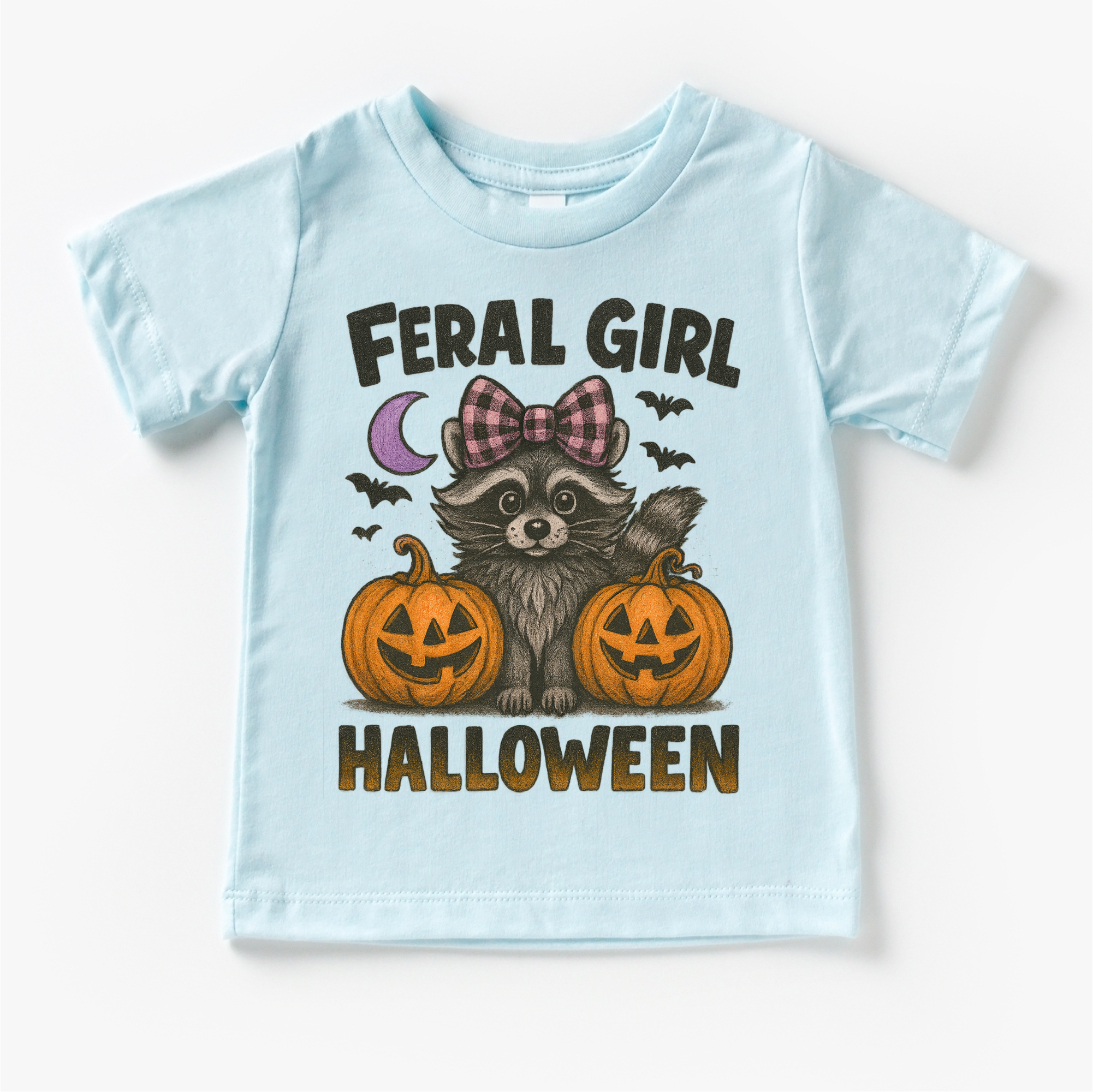 Feral Girl Halloween Shirt - Halloween Racoon Tee