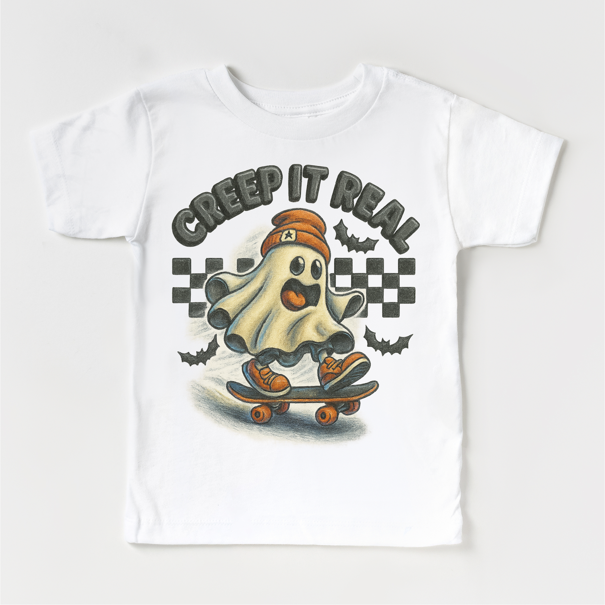 Creep It Real Skateboard Ghost Halloween Shirt - Halloween Tee