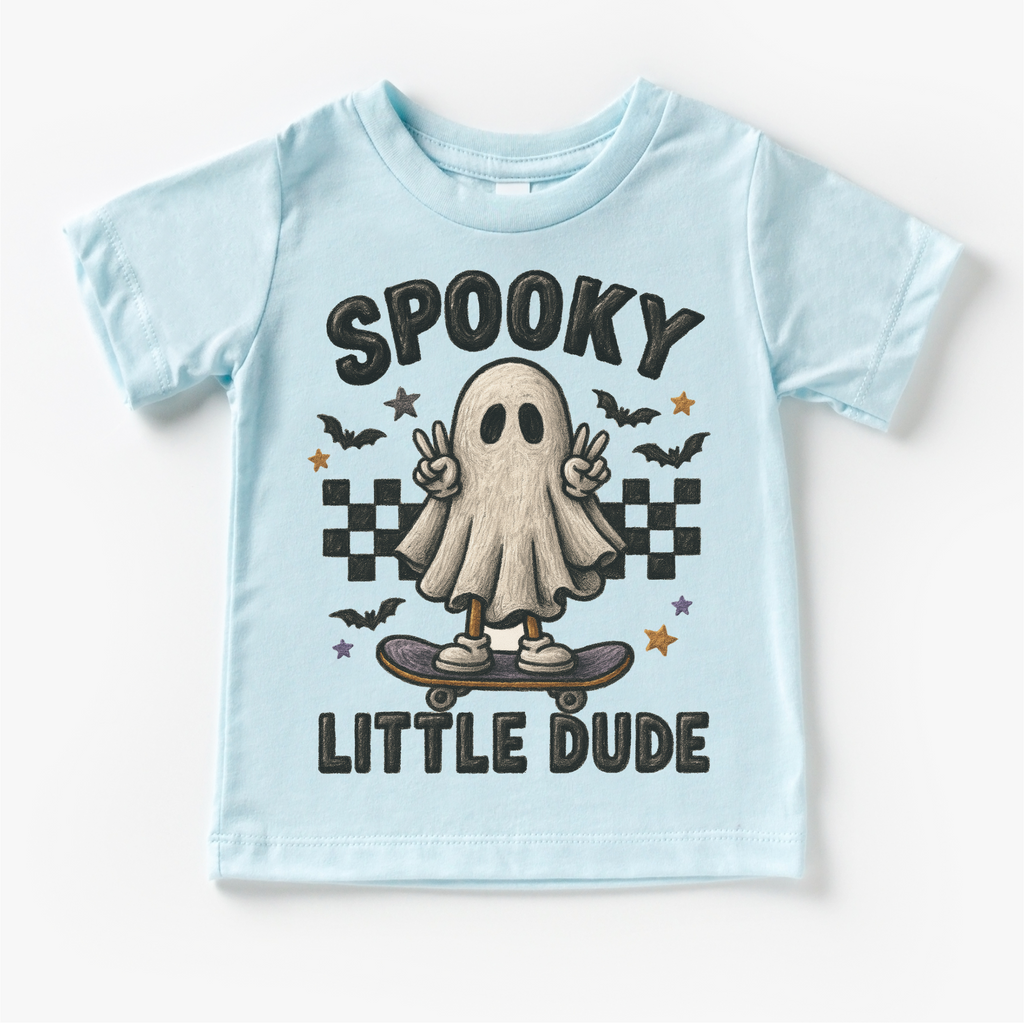 Spooky Little Dude Skater Halloween Shirt - Halloween Tee - MU92