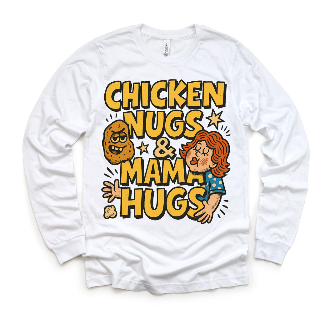Chicken Nugs And Mama Hugs Shirt - Funny Tee