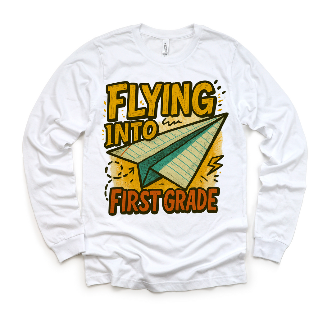 Flying Into First Grade Back To School Shirt | First Day Of School Tee