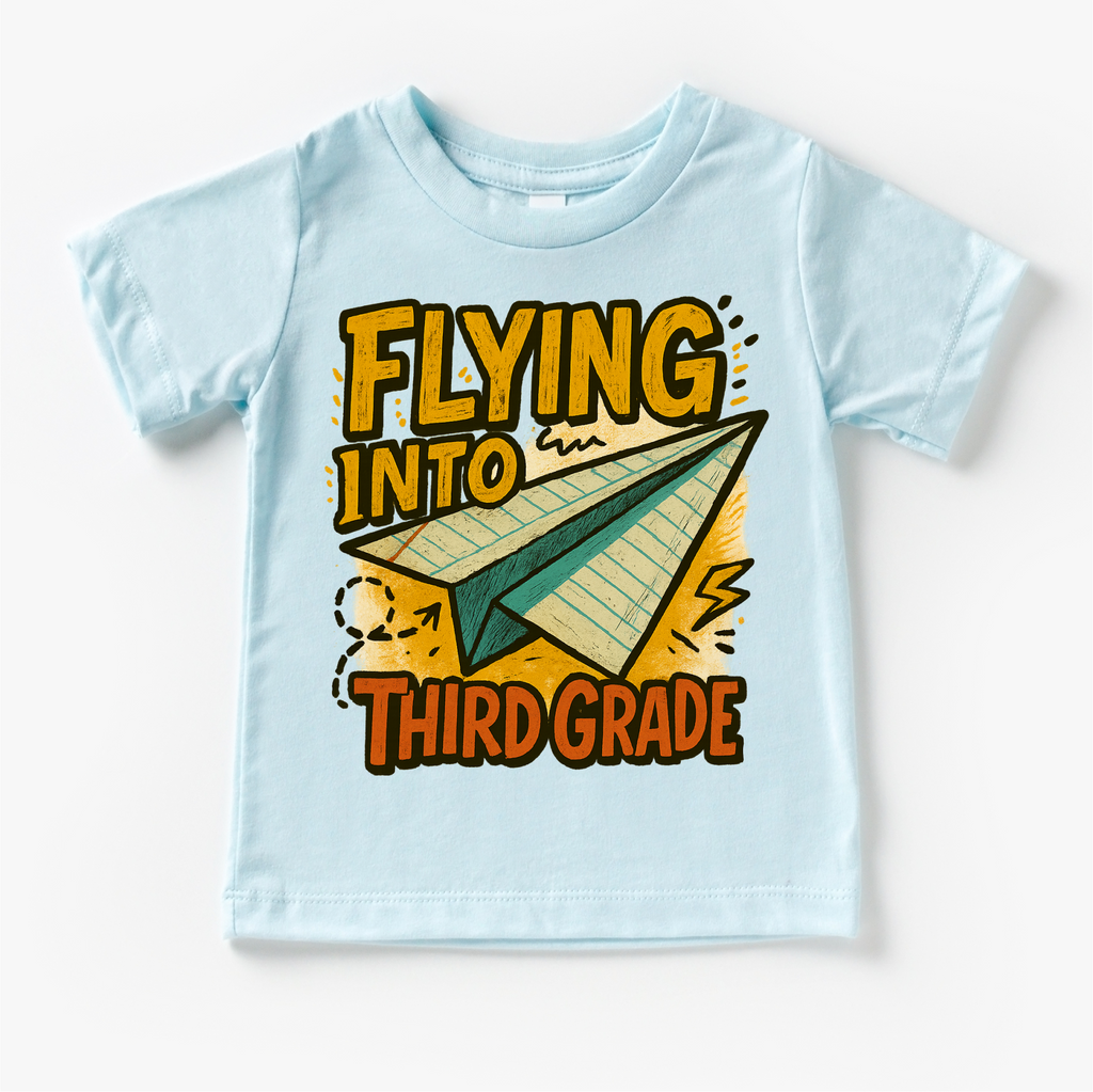 Flying Into Third Grade Back To School Shirt | First Day Of School Tee