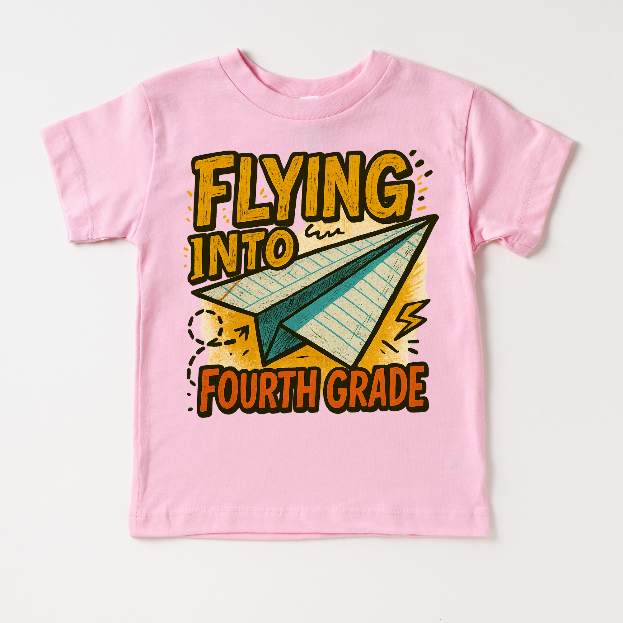 Flying Into Fourth Grade Back To School Shirt | First Day Of School Tee