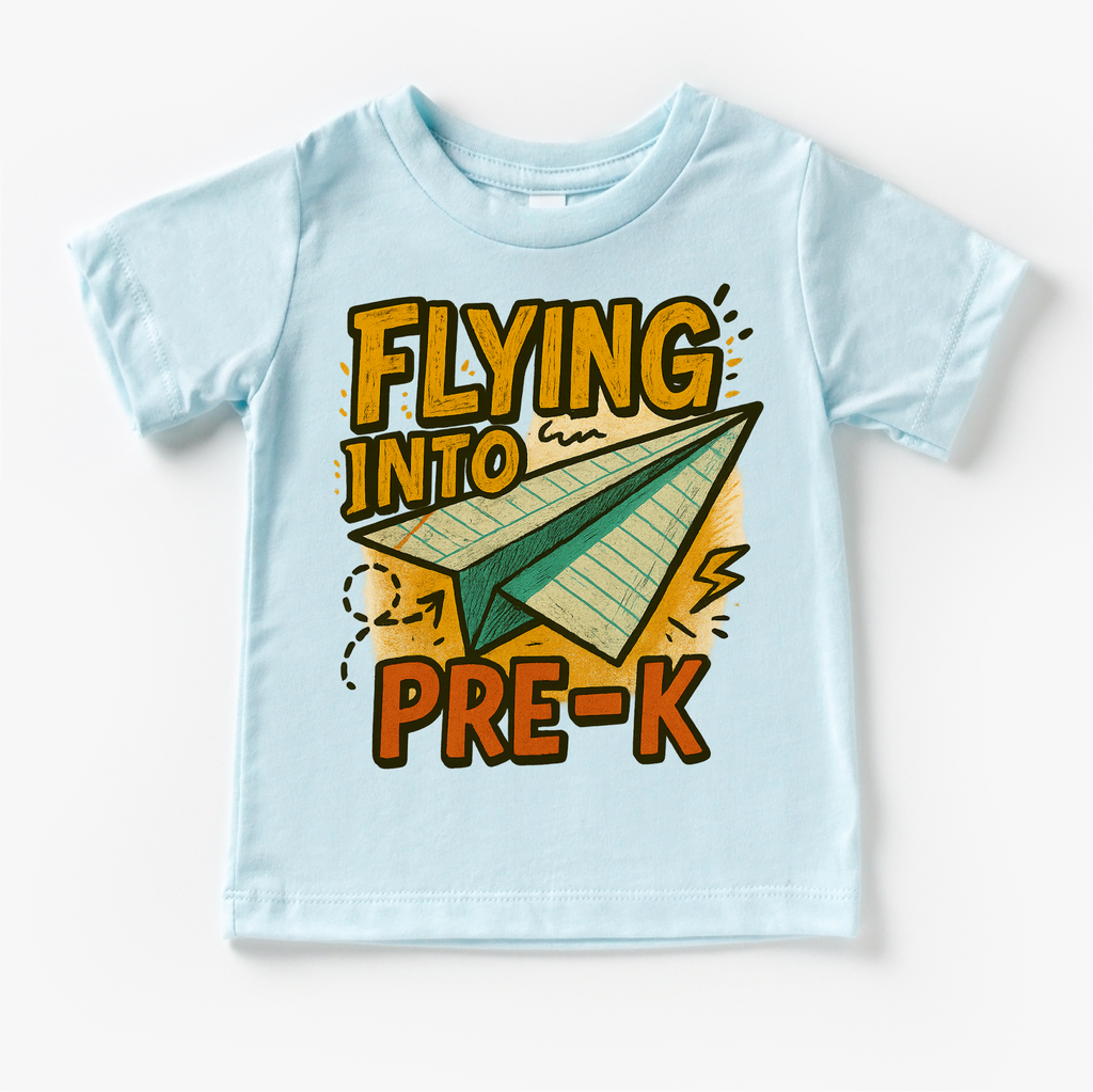 Flying Into Pre-K Back To School Shirt | First Day Of School Tee
