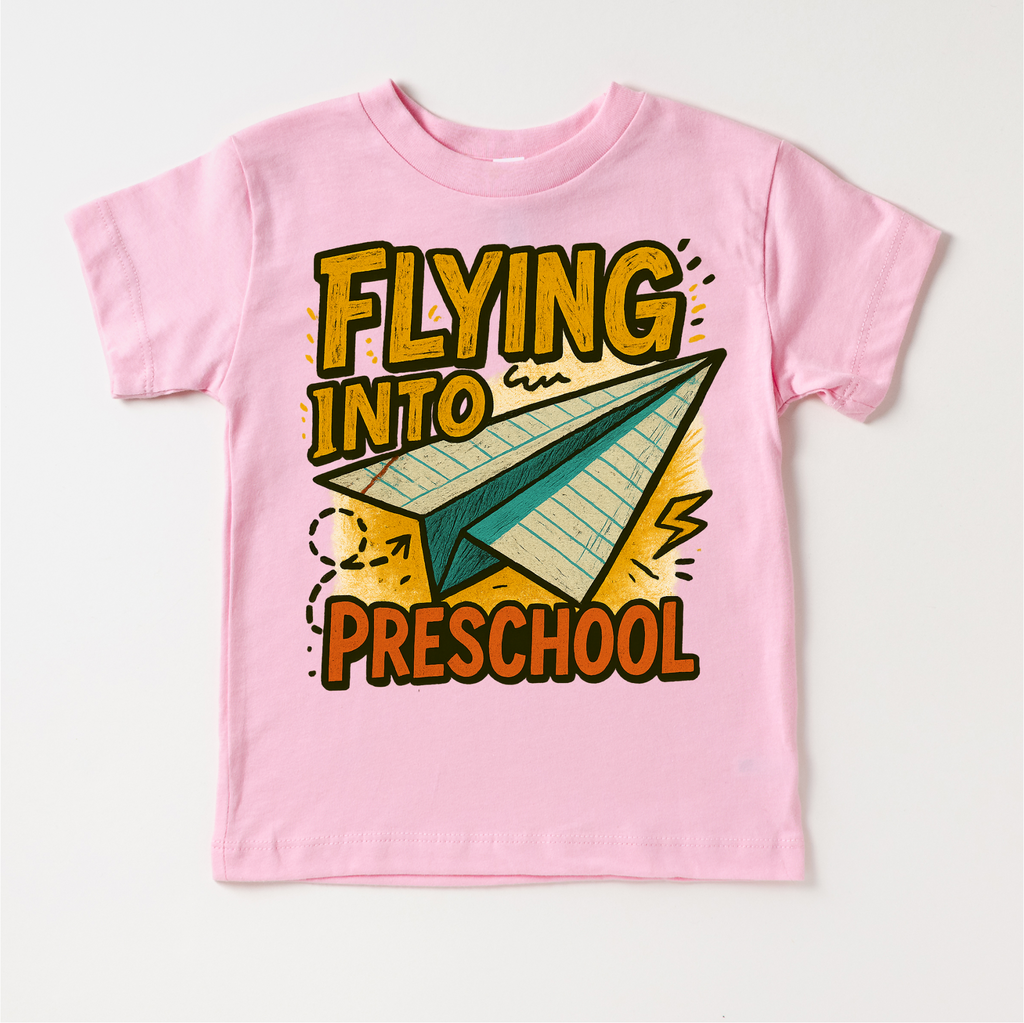 Flying Into Preschool Back To School Shirt | First Day Of School Tee