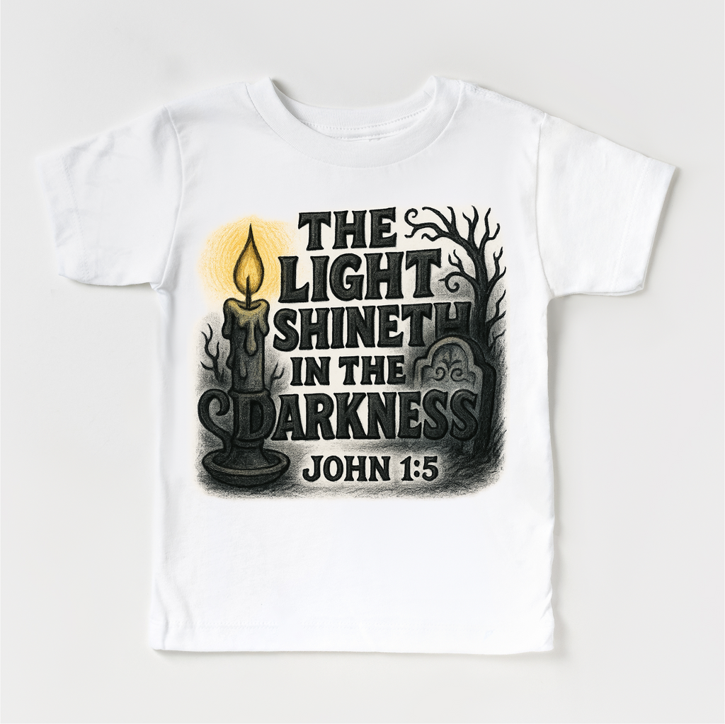 The Light Shineth In The Darkness Shirt - Christian Tee MZ26