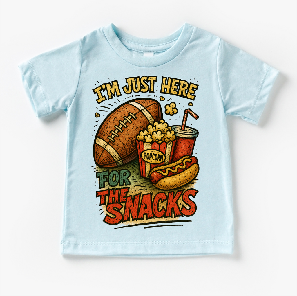 I'm Just Here For The Snacks Football Shirt - Football Tee - MZ48