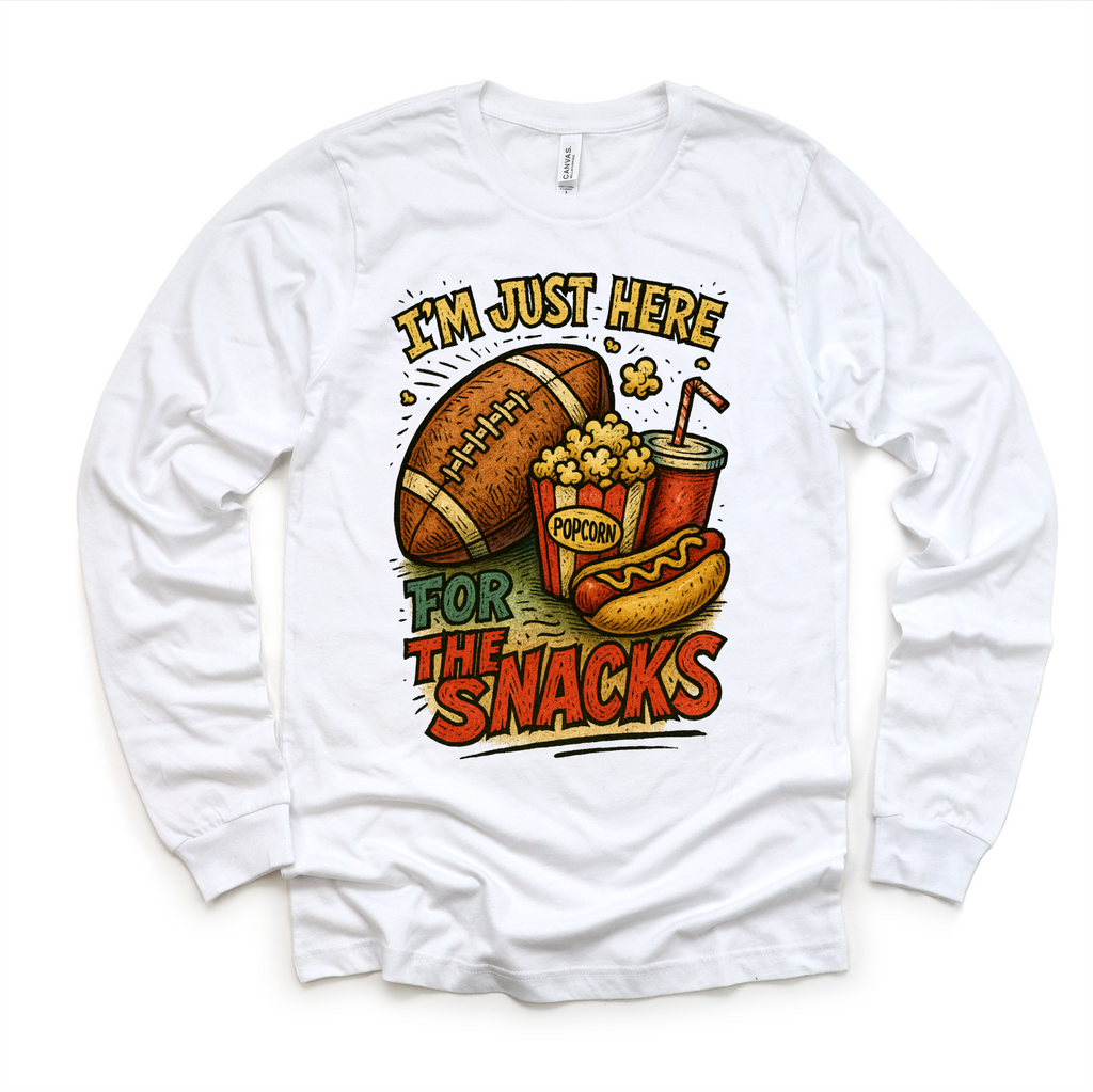 I'm Just Here For The Snacks Football Shirt - Football Tee - MZ48