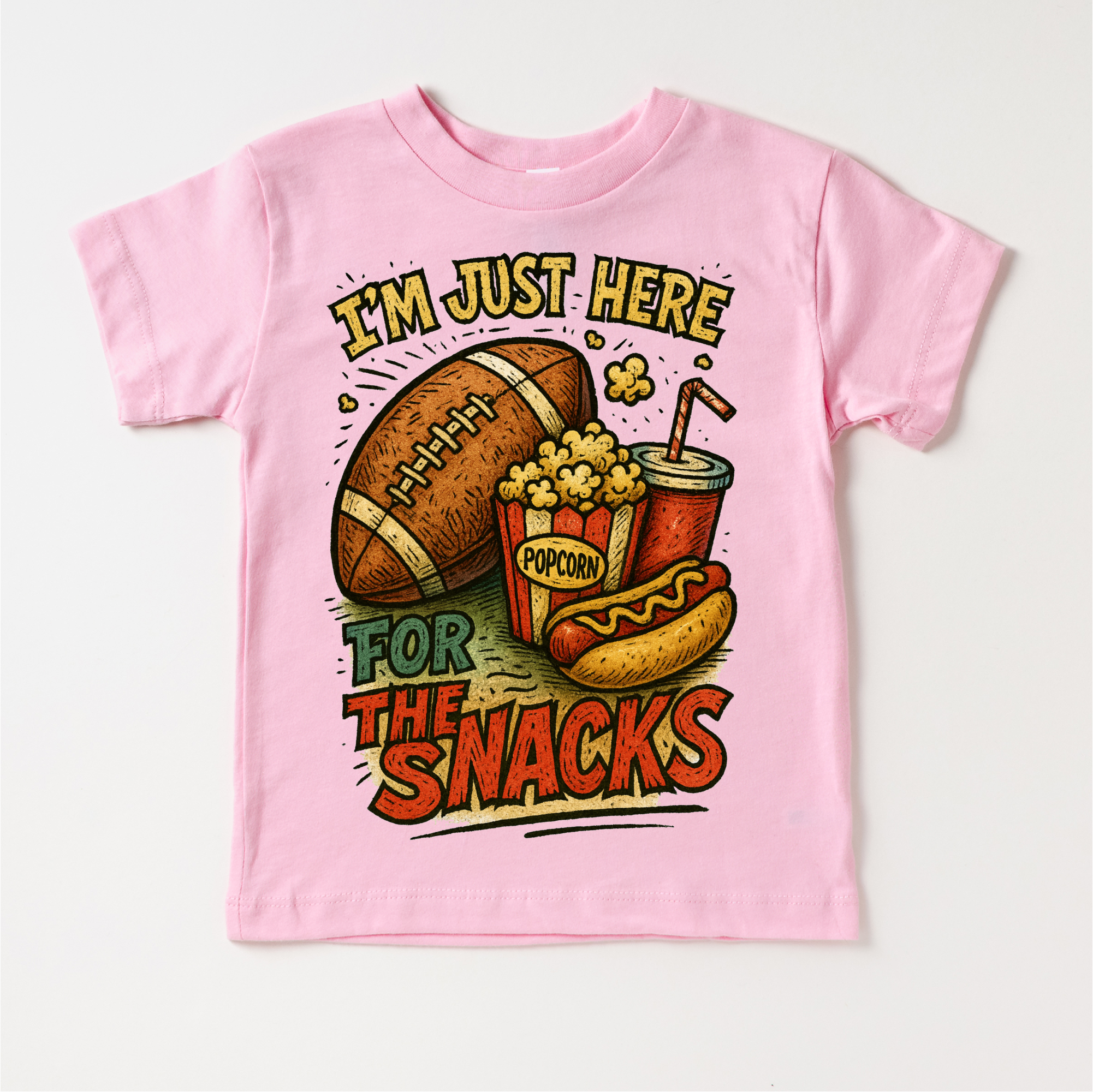 I'm Just Here For The Snacks Football Shirt - Football Tee - MZ48
