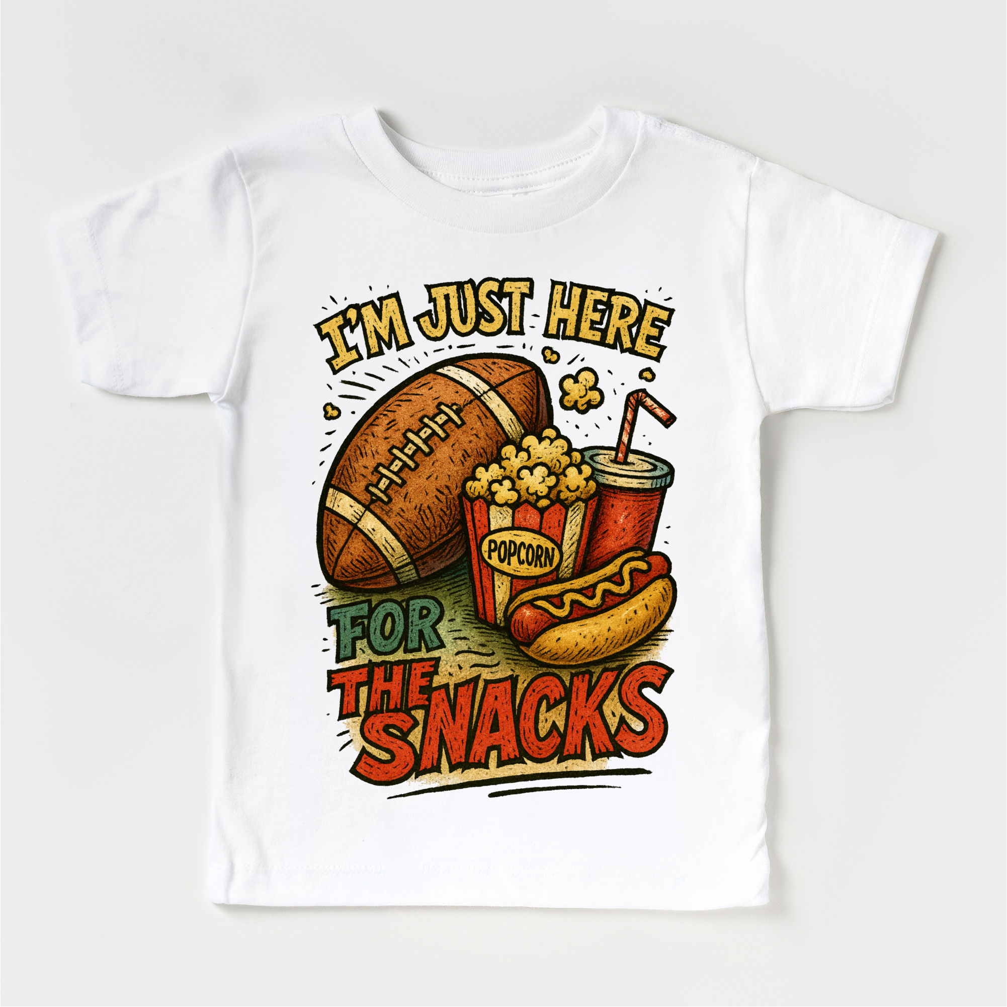I'm Just Here For The Snacks Football Shirt - Football Tee - MZ48