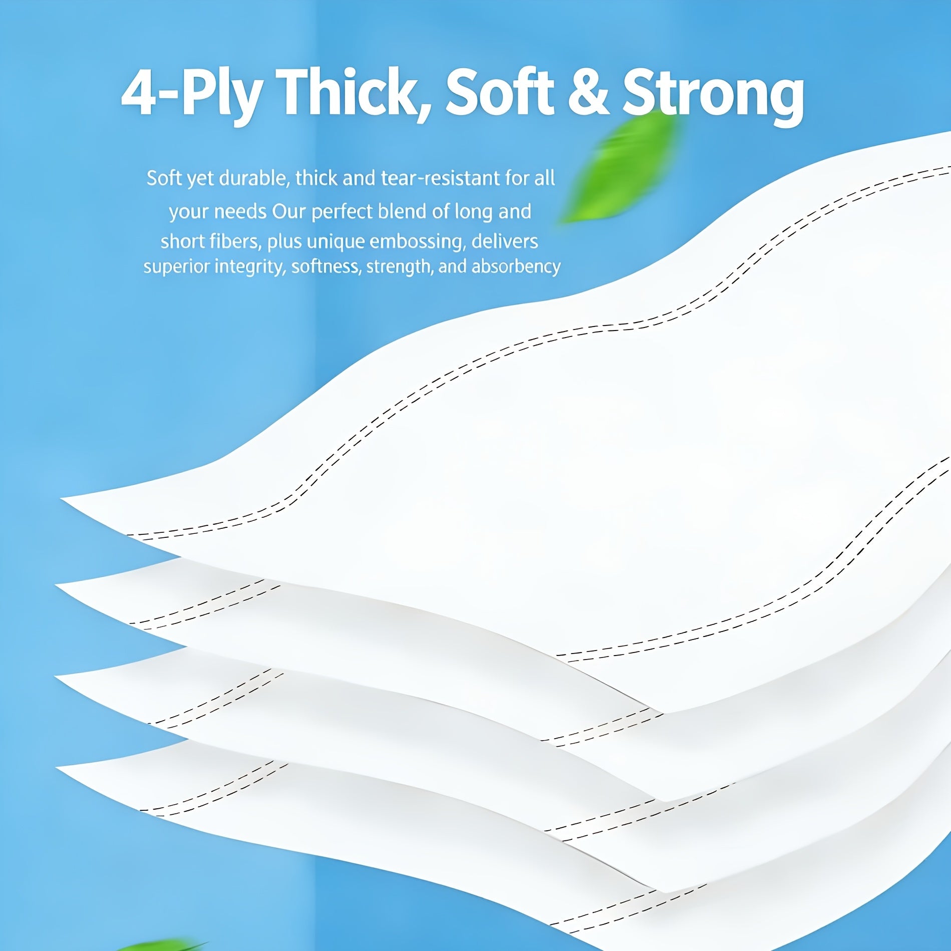 Spring Touch 4-Ply Toilet Paper Ultra Soft Strong Bath Tissue 10/20/30 Rolls Lint-Free