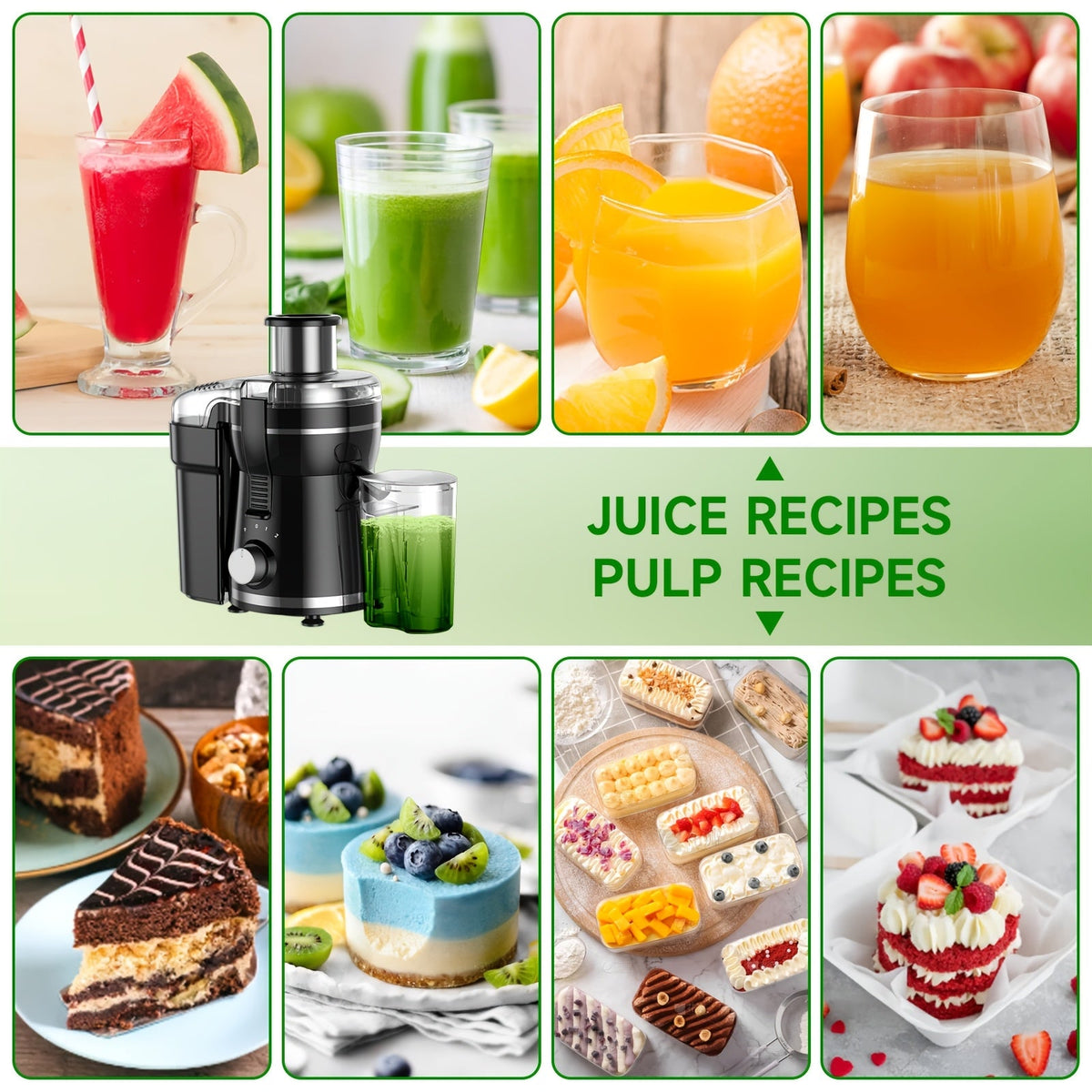 500W Centrifugal Juicer Machine 3 Speed Wide Mouth Fruit Vegetable Extractor