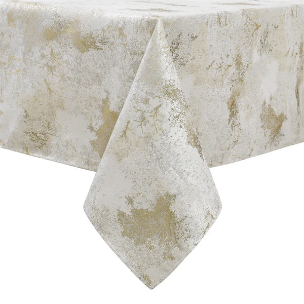 Majestic Tablecloth White Gold Tree