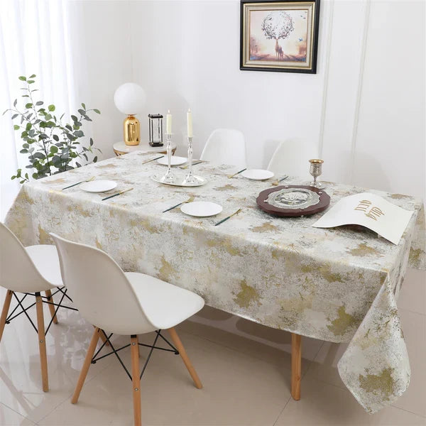 Majestic Tablecloth White Gold Tree