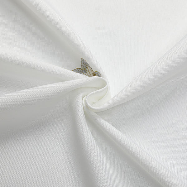 Majestic Tablecloths (70"x108", Linen Look Silver Gold Butterfly)