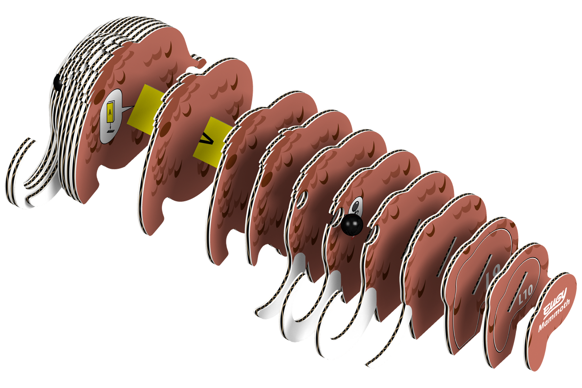 Mammoth 3D Puzzle for Kids | Prehistoric STEM Craft Activity