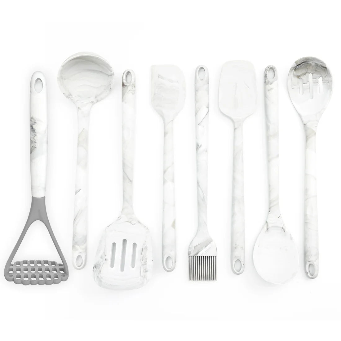 Marble Silicone Slotted Spoon 13''