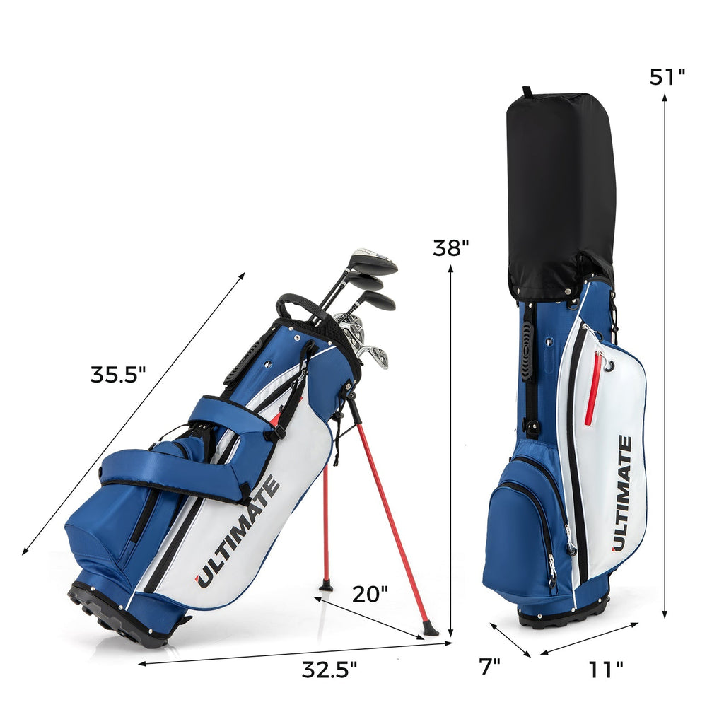 Mens LeftHanded Complete Golf Clubs and Bag Set Portable Lightweight Golf Stand Bag