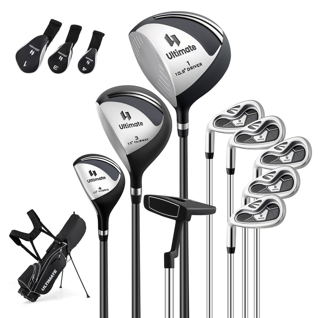 Mens LeftHanded Complete Golf Clubs and Bag Set Portable Lightweight Golf Stand Bag