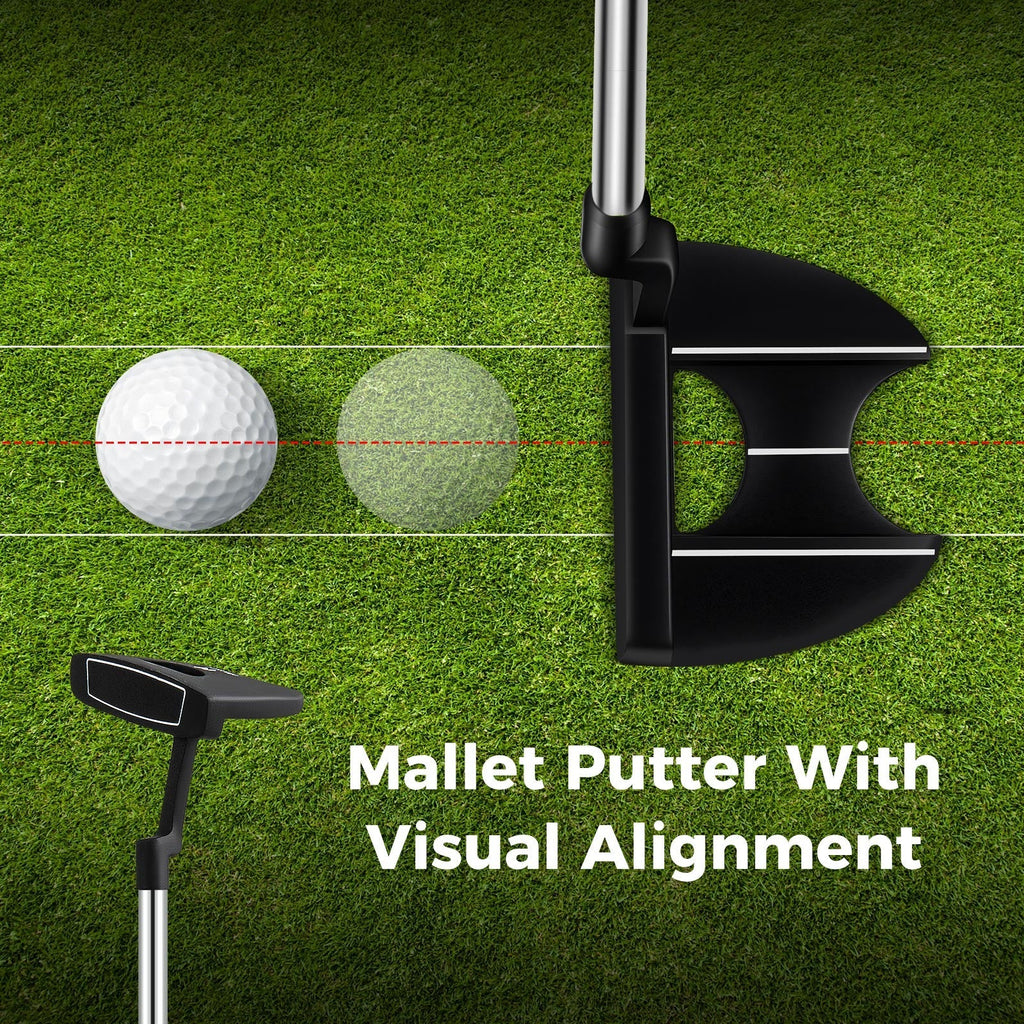 Mens LeftHanded Complete Golf Clubs and Bag Set Portable Lightweight Golf Stand Bag