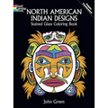 North American Indian Designs Stained Glass Coloring Book - Paperback