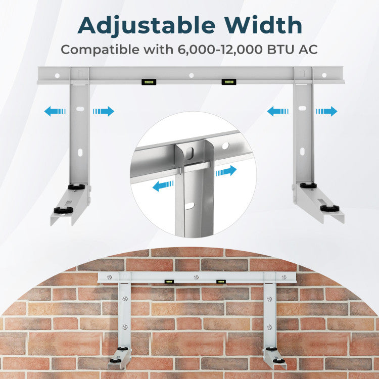 Universal Mini Split Wall Bracket (6,000–12,000 BTU)