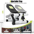 Mini Stepper with Resistance Bands and Adjustable Height for Exercise at Home