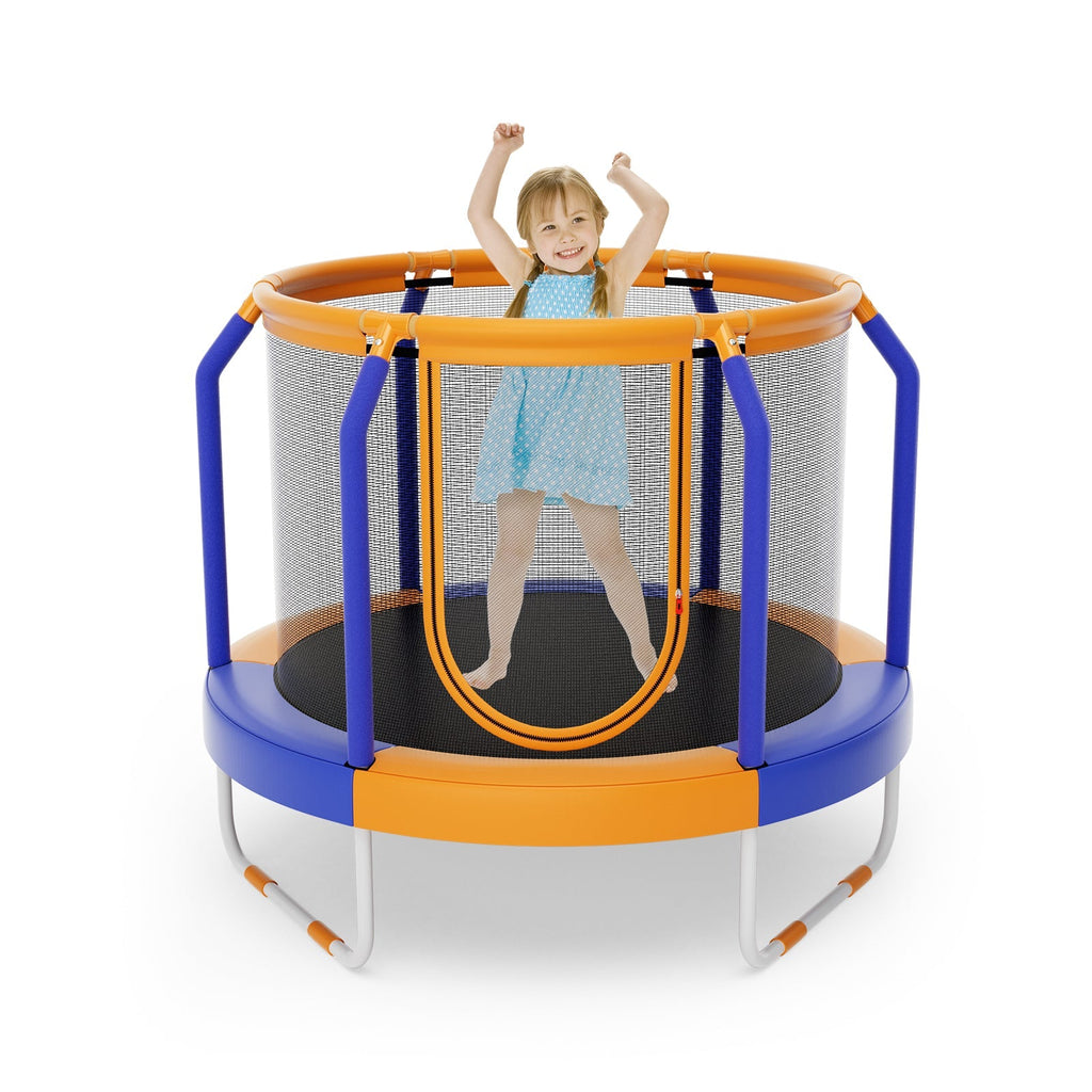 Mini Trampoline with Enclosure and Heavy-duty Metal Frame