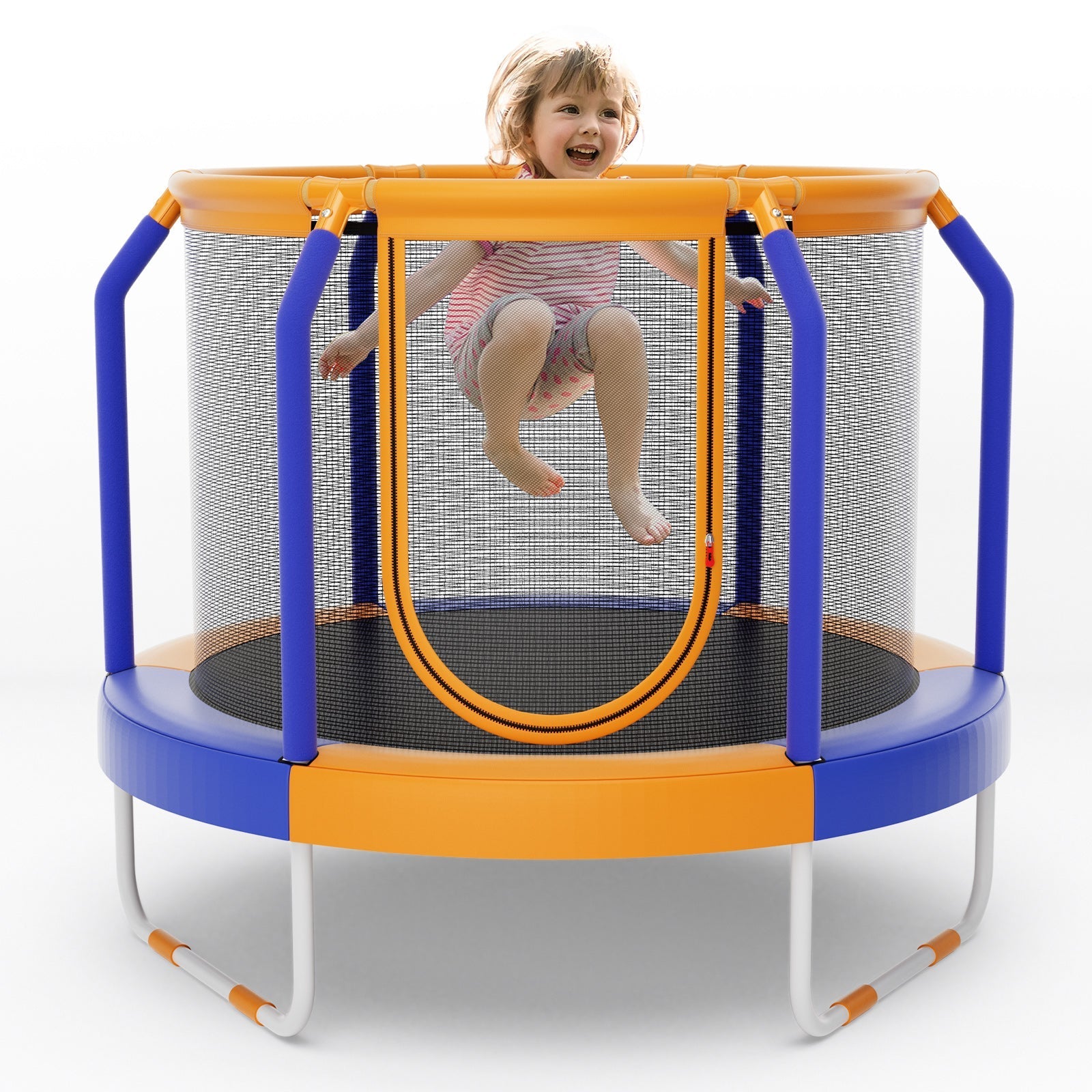 Mini Trampoline with Enclosure and Heavy-duty Metal Frame