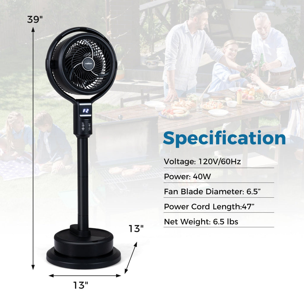 Misting Pedestal Fan Air Circulator with 90° Auto Oscillation Floor Standing Fan with 8 Speeds