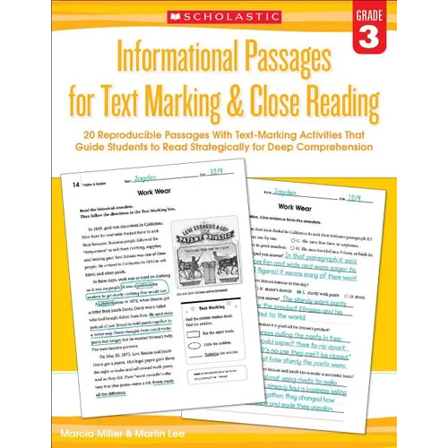 Informational Passages for Text Marking & Close Reading: Grade 3 - Paperback