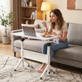 Mobile Standing Desk with Adjustable Height and Wheels