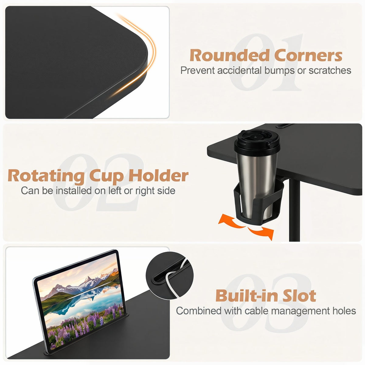 Mobile Standing Desk with Adjustable Height and Wheels