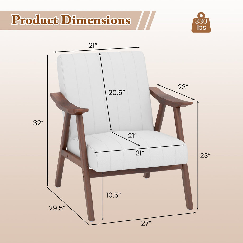 Modern Accent Chair Leisure Armchair with Felt Pads