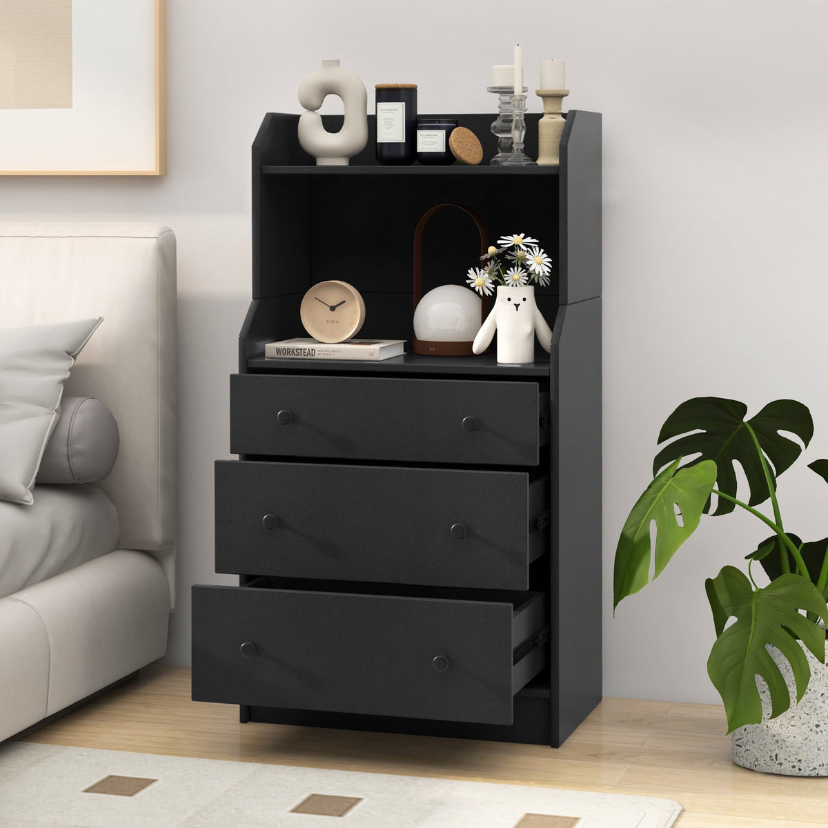 Storage Dresser with Anti-Toppling Device, 44" Tall
