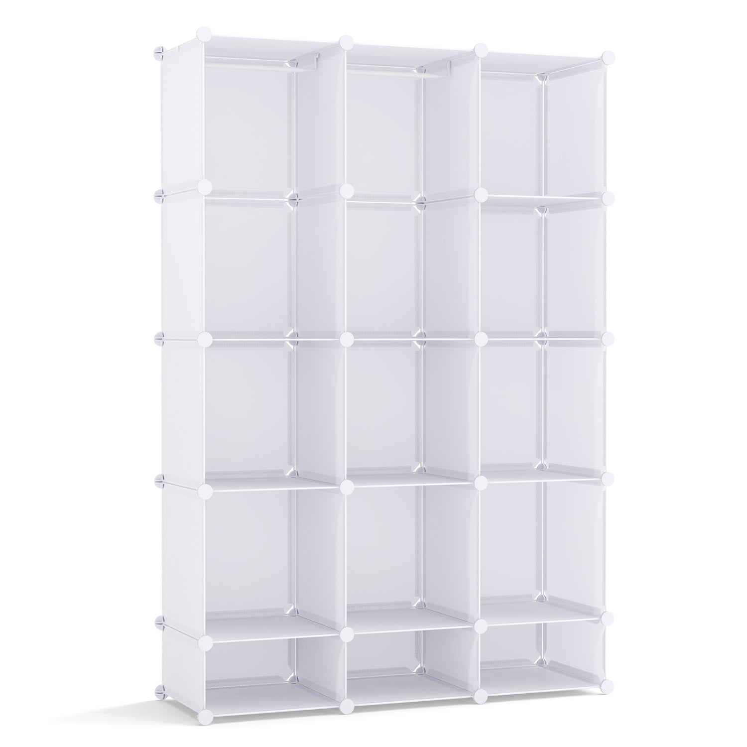 13-Cube Modular Kids Wardrobe with Hanging Rod and Shelves