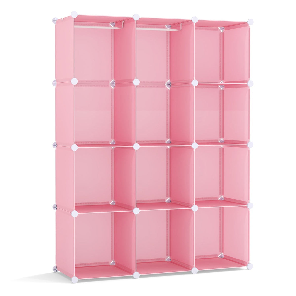 Modular Kids Wardrobe with 10 Cubes & Hanging Rod